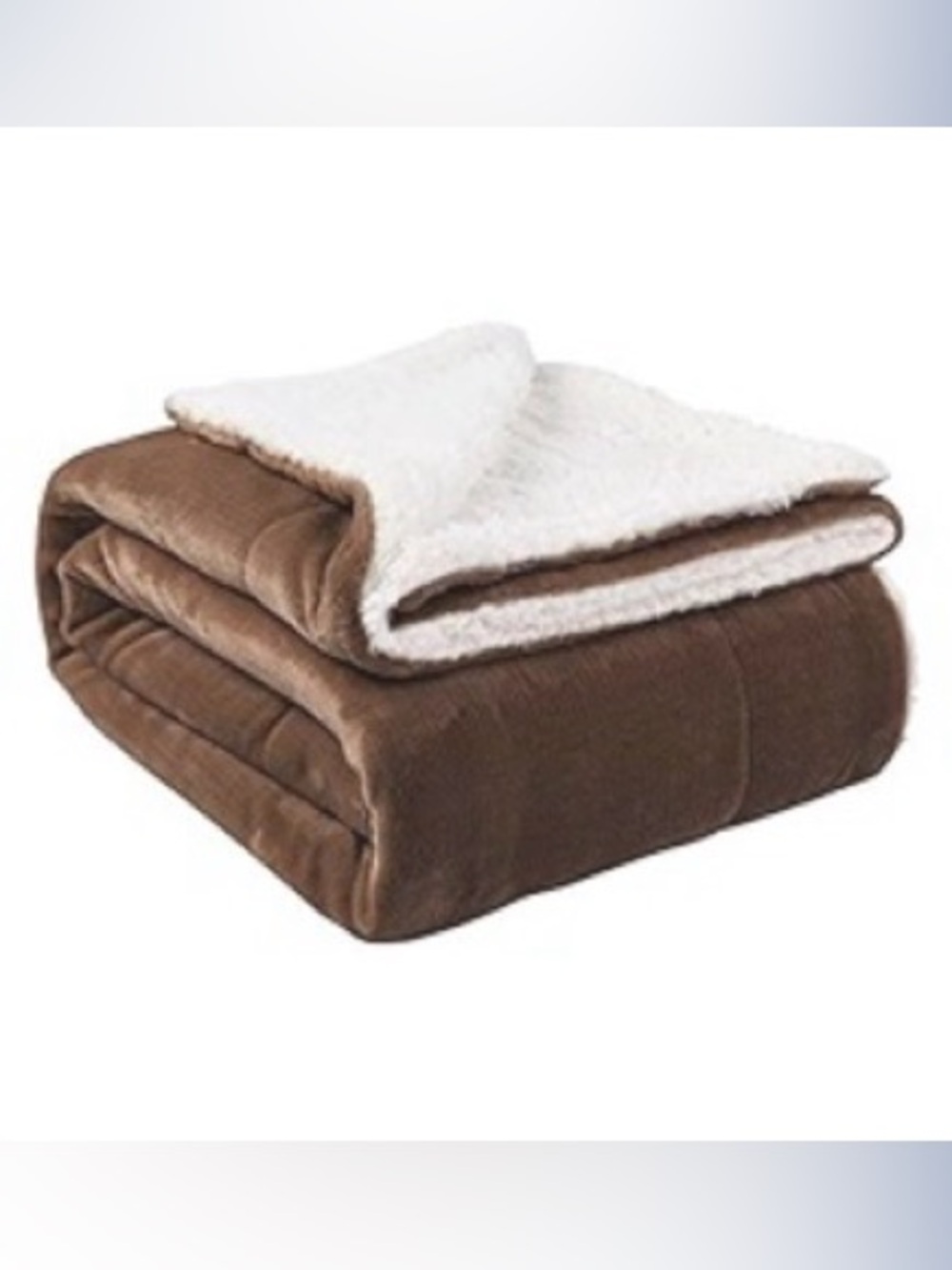 The NANPIPER Reversible Sherpa Flannel Blanket in the 50"x60" 🆕